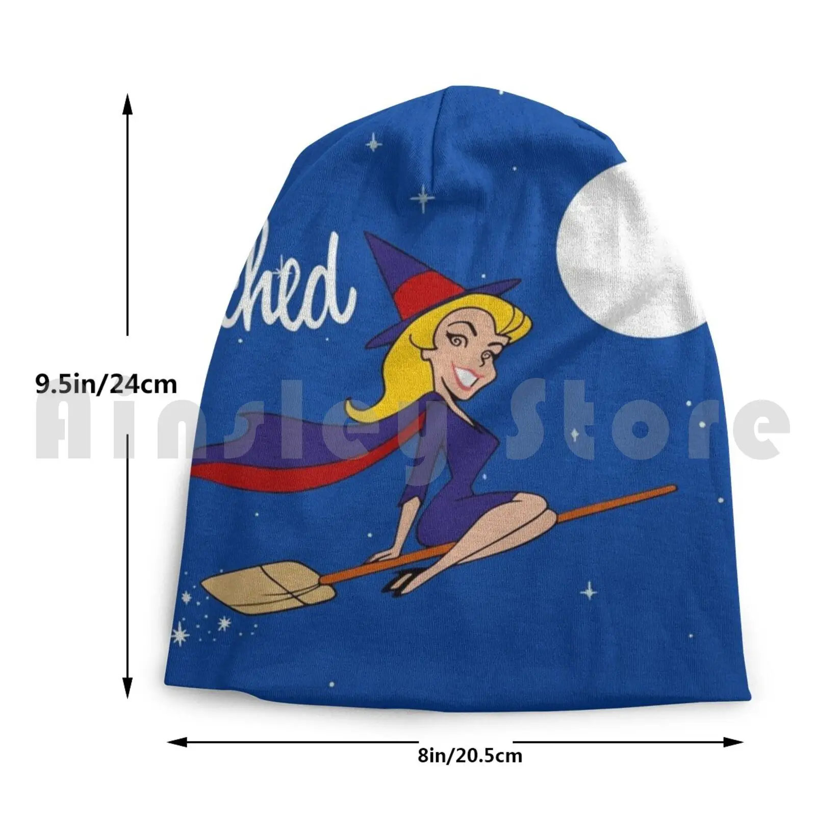 Bewitched 60s Retro Beanies Pullover Cap Comfortable Cartoon Bewitched Endora Darrin Montgomery Witch Witches Screen images - 6