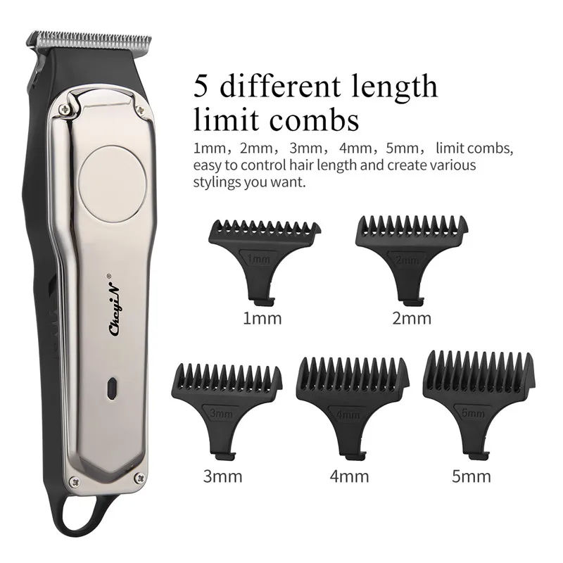 

Professional Hair Clipper Trimmer Men's Barber Ceramic Blade Cutting Machine Rechargeable Powerful Low Noise Adults Kids Haircut