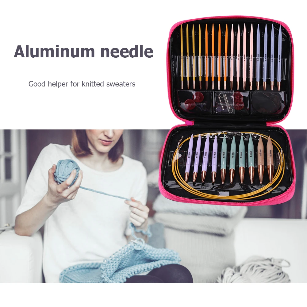 

Crochet Hook Circular Knitting Needles Set with Case DIY Craft Sewing Kits