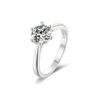 BOEYCJR 925 Серебряное сердце 1ct D Цвет Moissanite VVS1 элегантное обручальное свадебное кольцо с национальным сертификатом для женщин подарок