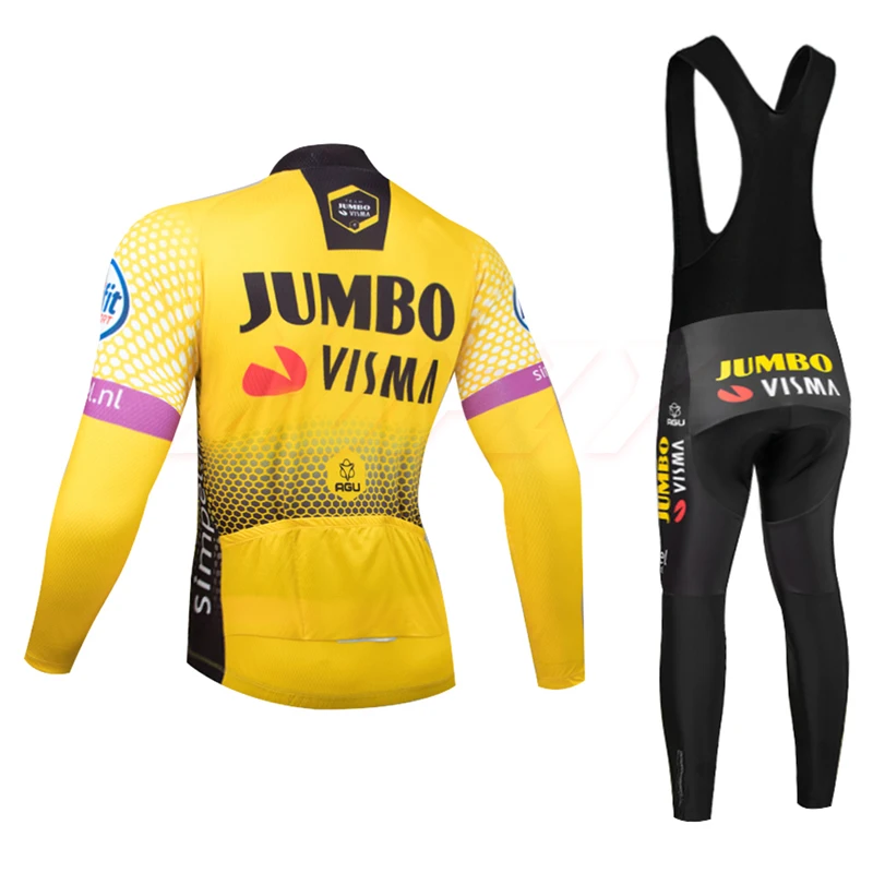 Зима, куртки для велоспорта JUMBO TEAM 9D, велосипедные штаны, Ropa Ciclismo, Мужские Термо флисовые, pro трикотаж для велосипедистов, одежда для велоспорта