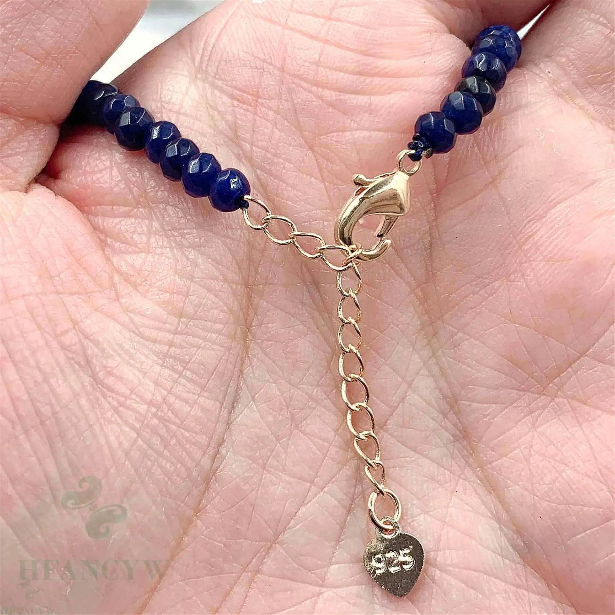 2x4 мм синий халцедон белый барокко Жемчужное ожерелье 18 дюймов Женская цепочка