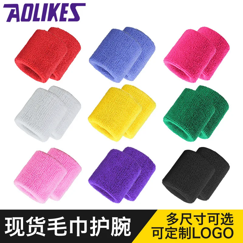 100% хлопок защита запястья для тренажерного зала пара наручных браслетов тенниса