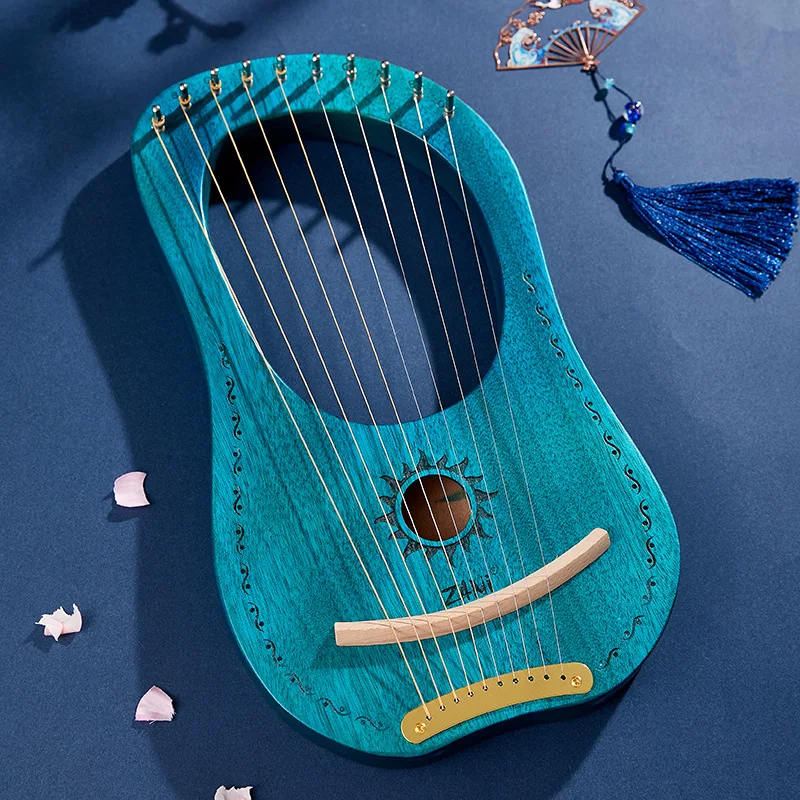 Lyre Harp Lira Classic 19 String Music Instrument Veneer Wood Mahogany Lyre Harp 16 String Blue Muzik Aletleri Home Decor AH50SQ enlarge