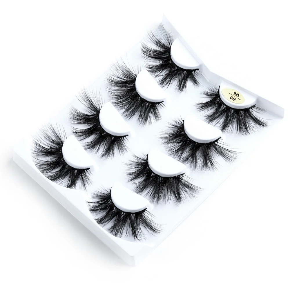 LEKGAVD1/4/7 пар 3DMink волос крест накрест Накладные EyelashesThick длинный пушистый ручной