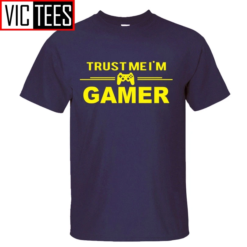 Мужская футболка с забавным принтом TRUST ME I'M A GAMER для PS4 и XBOX компьютерного гика