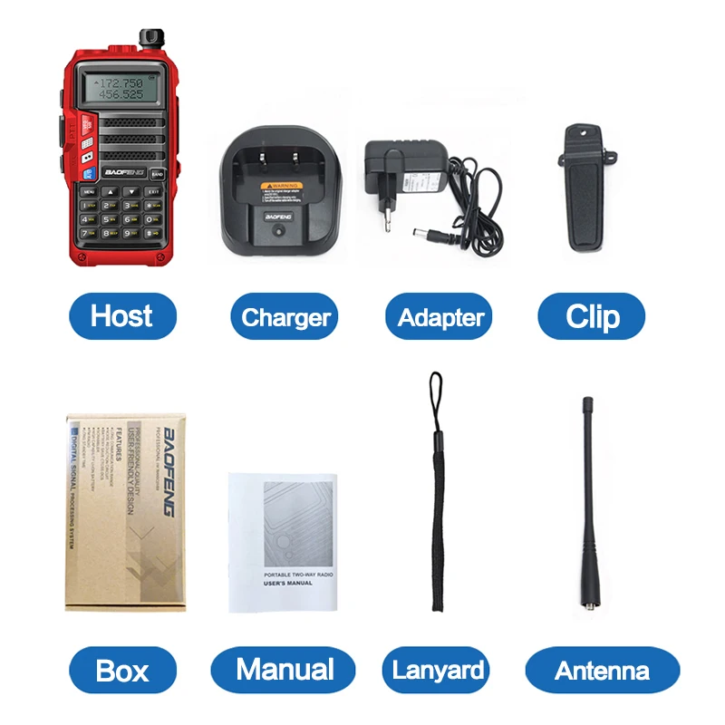 Optional 10W Baofeng UV-5R Tri-power 10/5/1W Walkie Talkie Dual Band Transceiver UV5R hunting Two way Radio UV-9R UV-82 UV-10R | Мобильные