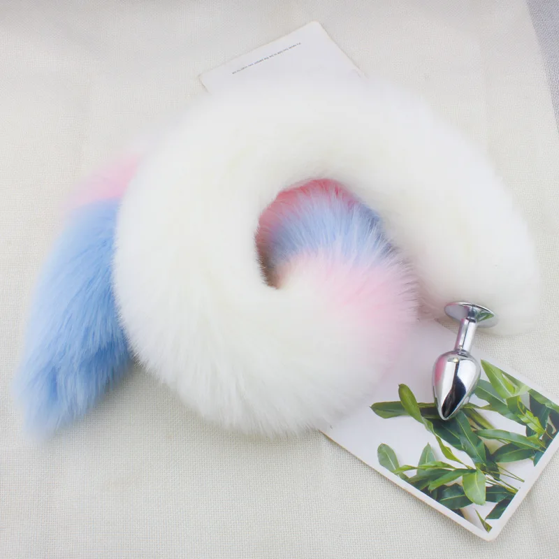 80 см животный Косплей плюшевый лисий хвост с металлической головкой из