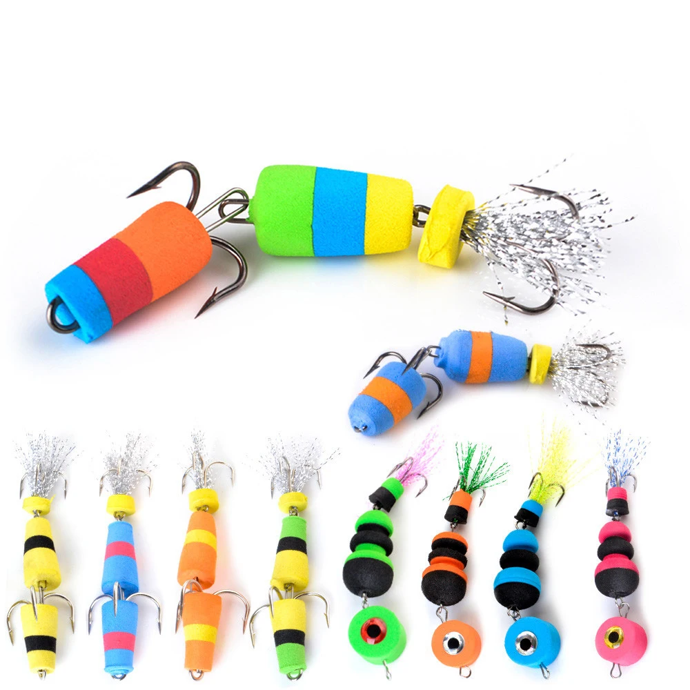 4pcs New  Fishing Lure Soft Lure Foam Bait Swimbait Wobbler Bass Pike Lure Minnow Insect Artificial Baits Fishing Tackle