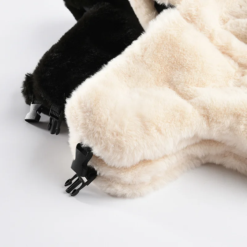 Толстая плюшевая шапка бомбер теплая зимняя для мужчин женщин ушанка шерсть