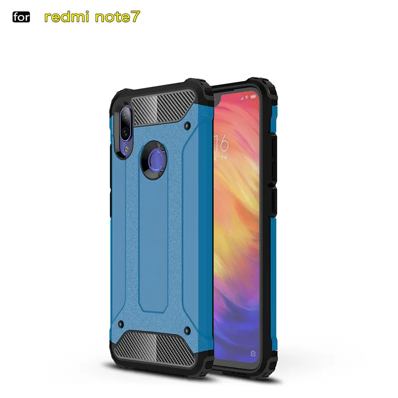 Чехол для Xiaomi Redmi Note 7 гибридный армированный двухслойный защитный чехол с