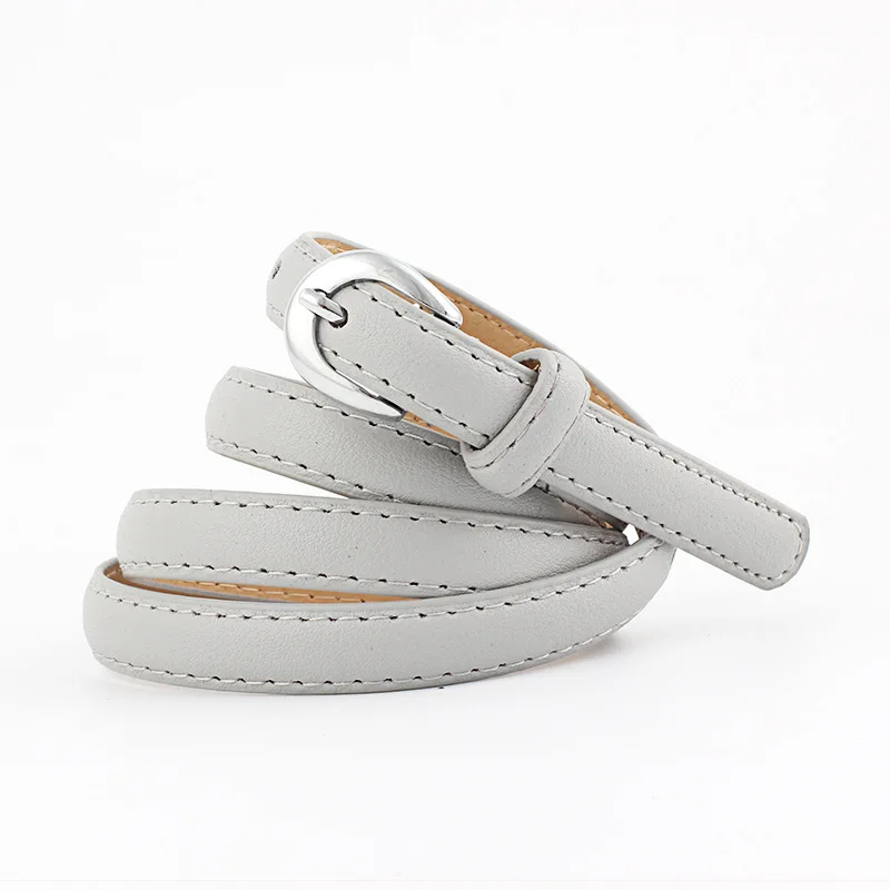 Новинка 2019 тонкий кожаный ремень Дизайнерский Модный пояс Женский Повседневный