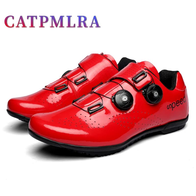 

Road Bike Without Lock Riding Shoes Hard-soled Mens Bike Bicycle Professional Shoes Womens Rotating Buckle Bike Flat Shoes