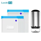 Вакуумные пакеты для хранения пищевых продуктов, многоразовый набор с насосом для сохранения продуктов, с USB-зарядкой, вакуумный упаковщик для Су-вид