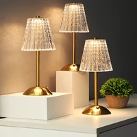 crystal glass table lamp mushroom metal gold usb book light reader charging lamp luxury led night light for bedroom lampe design