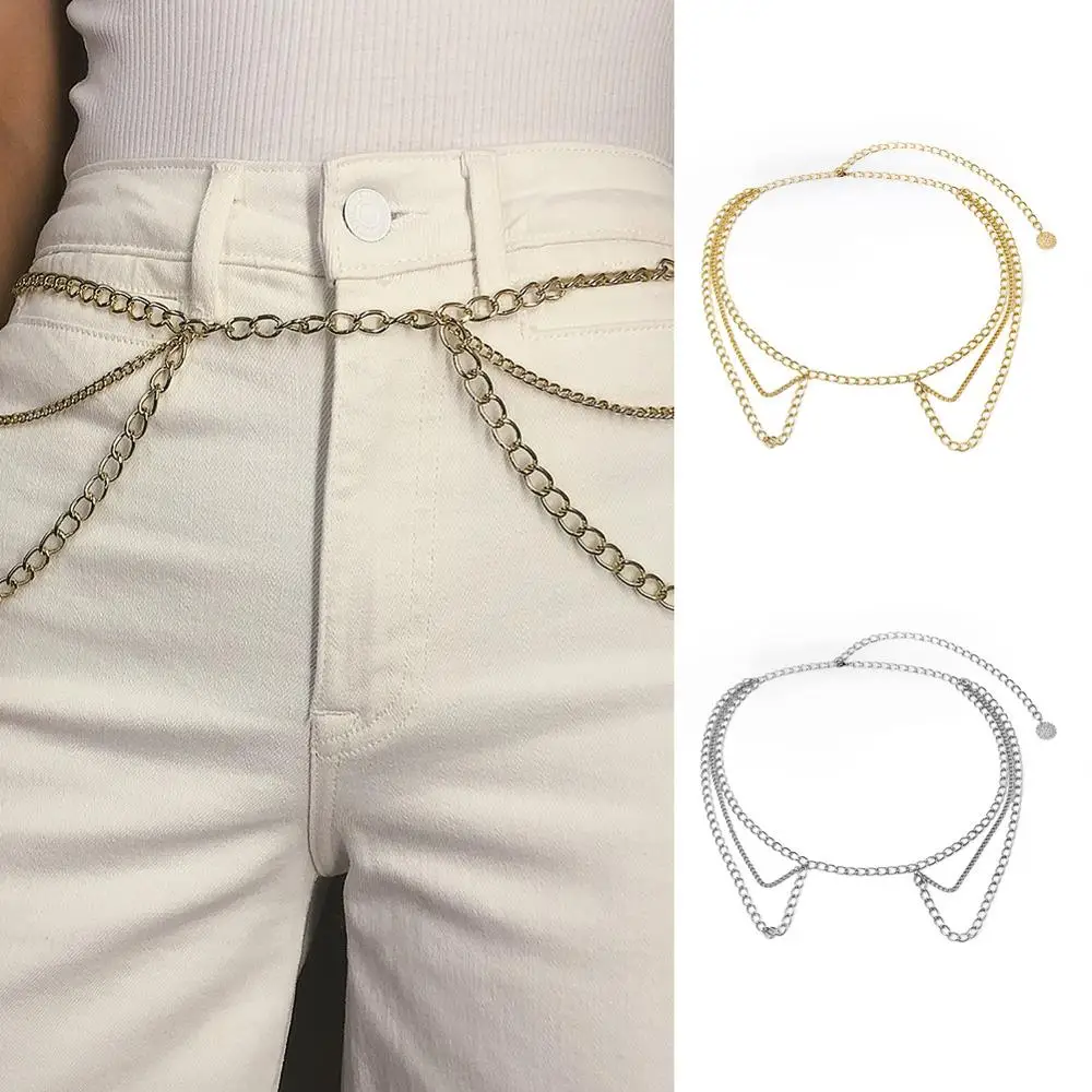 Многослойная длинная цепочка с кисточками в стиле ретро из сплава для брюк и