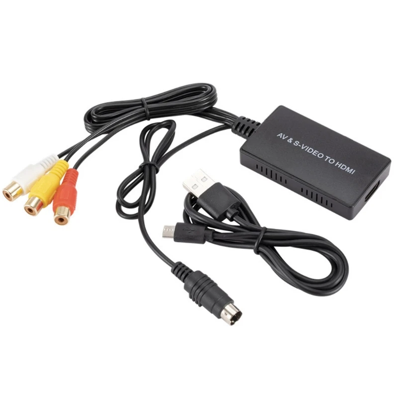 CVBS SVideo-HDMI-совместимый конвертер AV S-Video Audio Vdieo адаптер преобразователя с