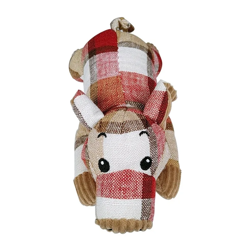 

Dog Fleece Toy Pet New Voice Plush Toy Molars Bite Resistant Cute Lattice Pig Dog Toy Pet Supplies Dog Squeak Toys Pet Toy