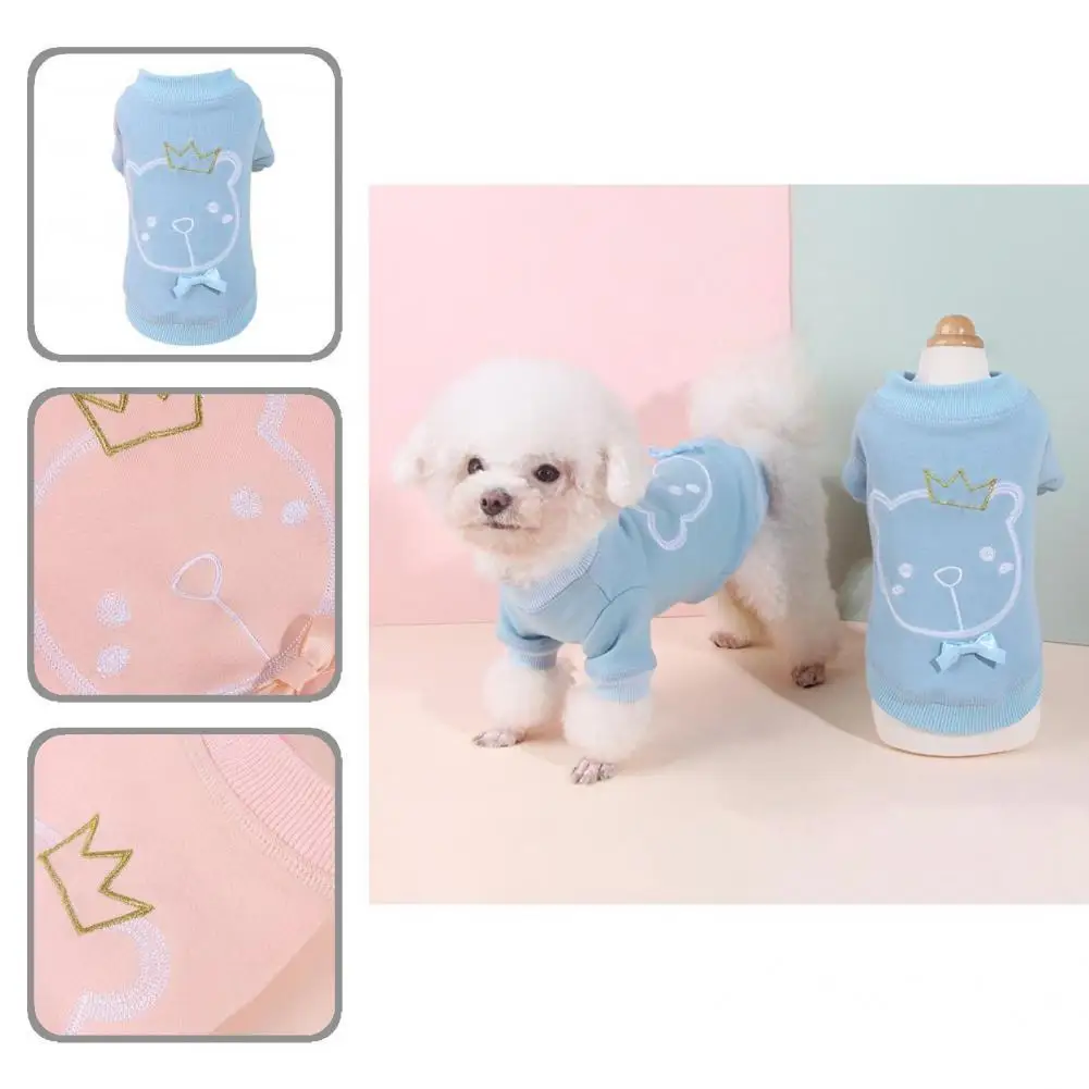 

Delicate Edging Regular Comfortable Bear Printed Dog Coat for Friends