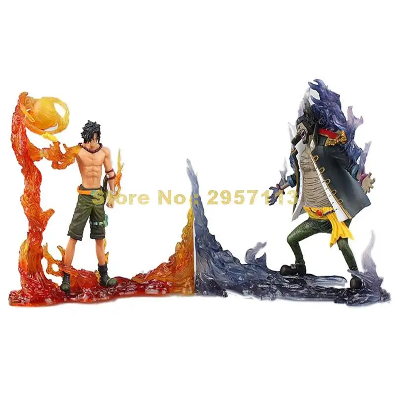 2 шт./лот Аниме One Piece Cos Ace черная борода файтинг версия экшн фигурка Коллекционная