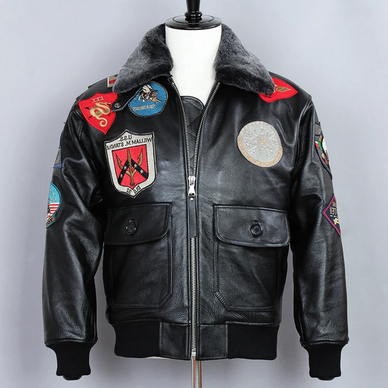 Модная Байкерская мотоциклетная куртка AVIREX FLY из натуральной коровьей кожи с
