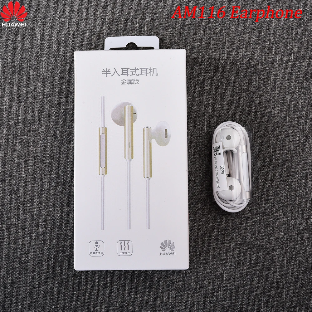 Профессиональная гарнитура HUAWEI Honor AM116 Bedrade Koptelefoon с басом наушники вкладыши для