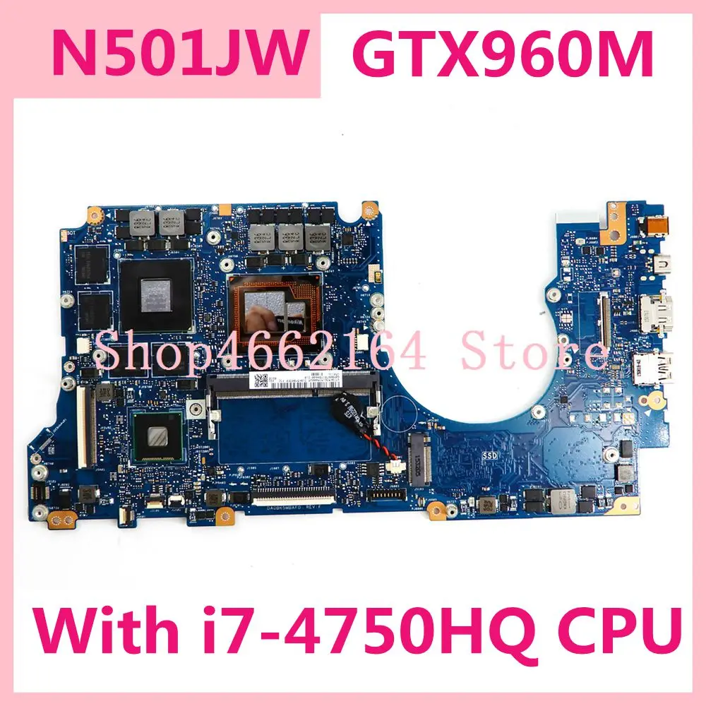 Материнская плата N501JW для ноутбука с фотографическим процессором i7-4750HQ ROG UX501J G501J