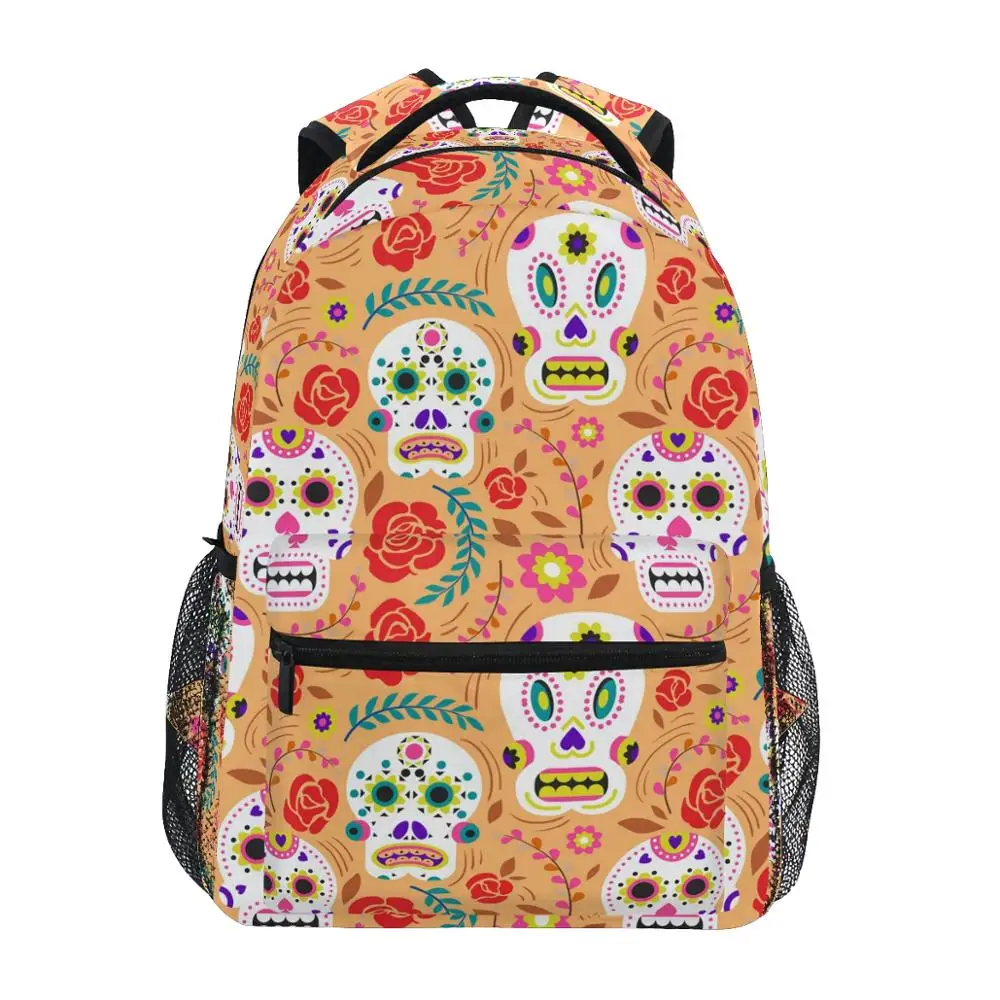 

Female fashion backpack Halloween Skulls women school bags for teenage girls waterproof backpack ladies luxury student bag book