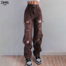 Pantalones vaqueros rasgados para mujer...