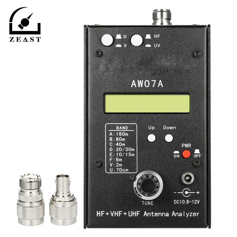 AW07A HF/VHF/UHF 160 м сопротивление КСВ Антенный Анализатор метр для радиолюбителей хоббитов