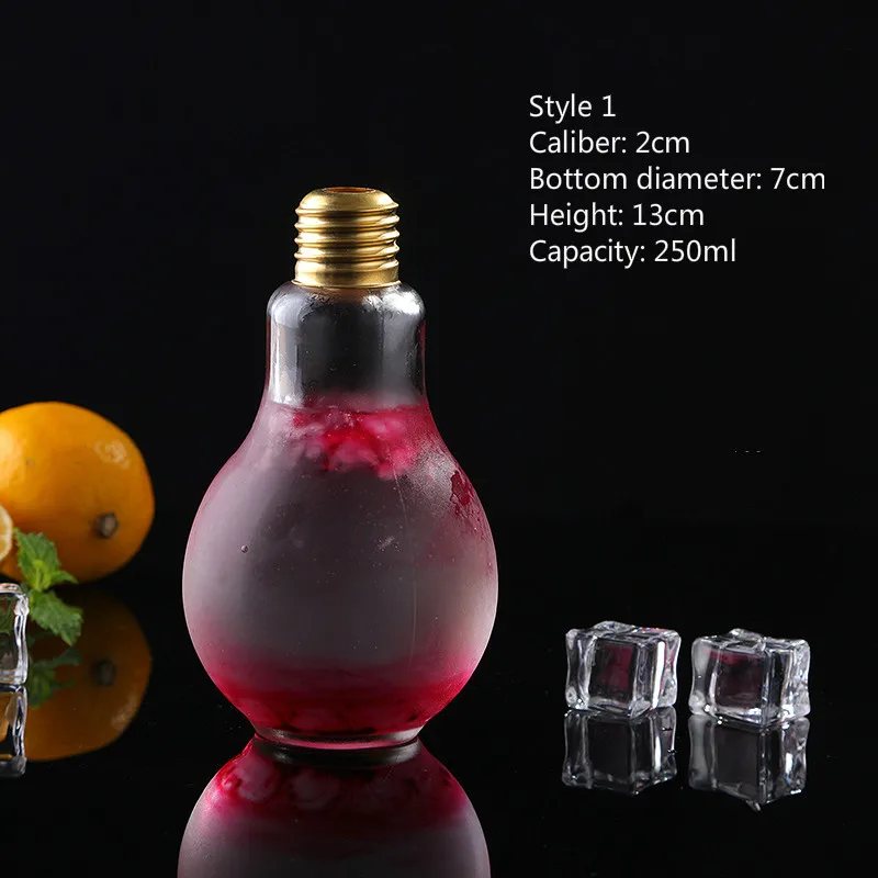 Креативная стеклянная лампочка для коктейлей 2 ёмкости 200 400 мл дизайн бара смузи
