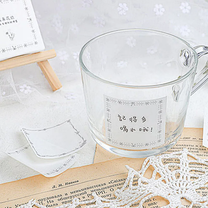 Кавайный календарь блокноты милый напиток Липкие заметки наклейки для детей