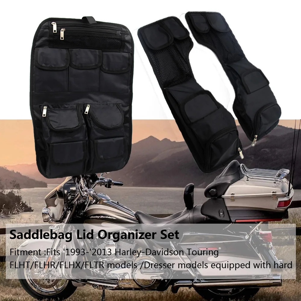 Мотоциклетная сумка для седла мотоцикла с крышкой & Органайзер Harley Touring Models 1993