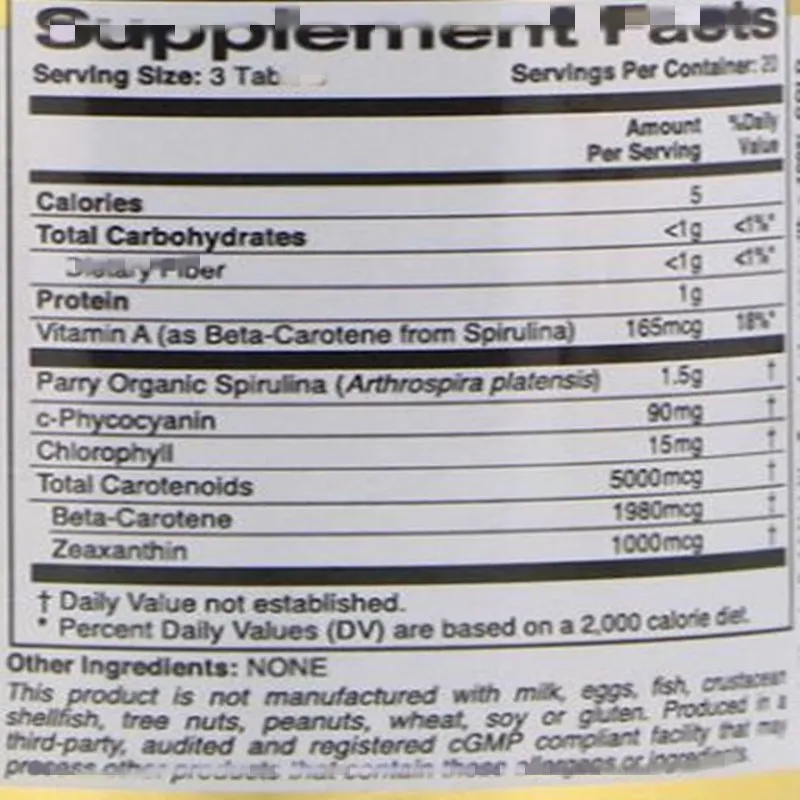 

1/2/3bottles Organic spirulina, 500mg, Anti-Oxidant 60pcs/bottle