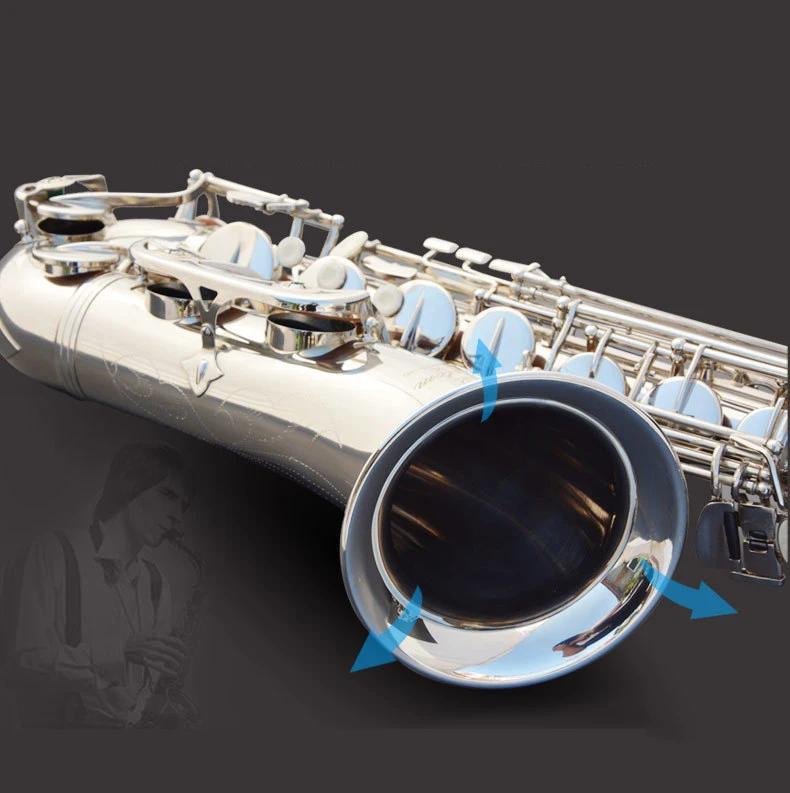 Silver With Nickel Plated Instrument Accessories China Sax Professional Bb Tenor Saxophone | Спорт и развлечения