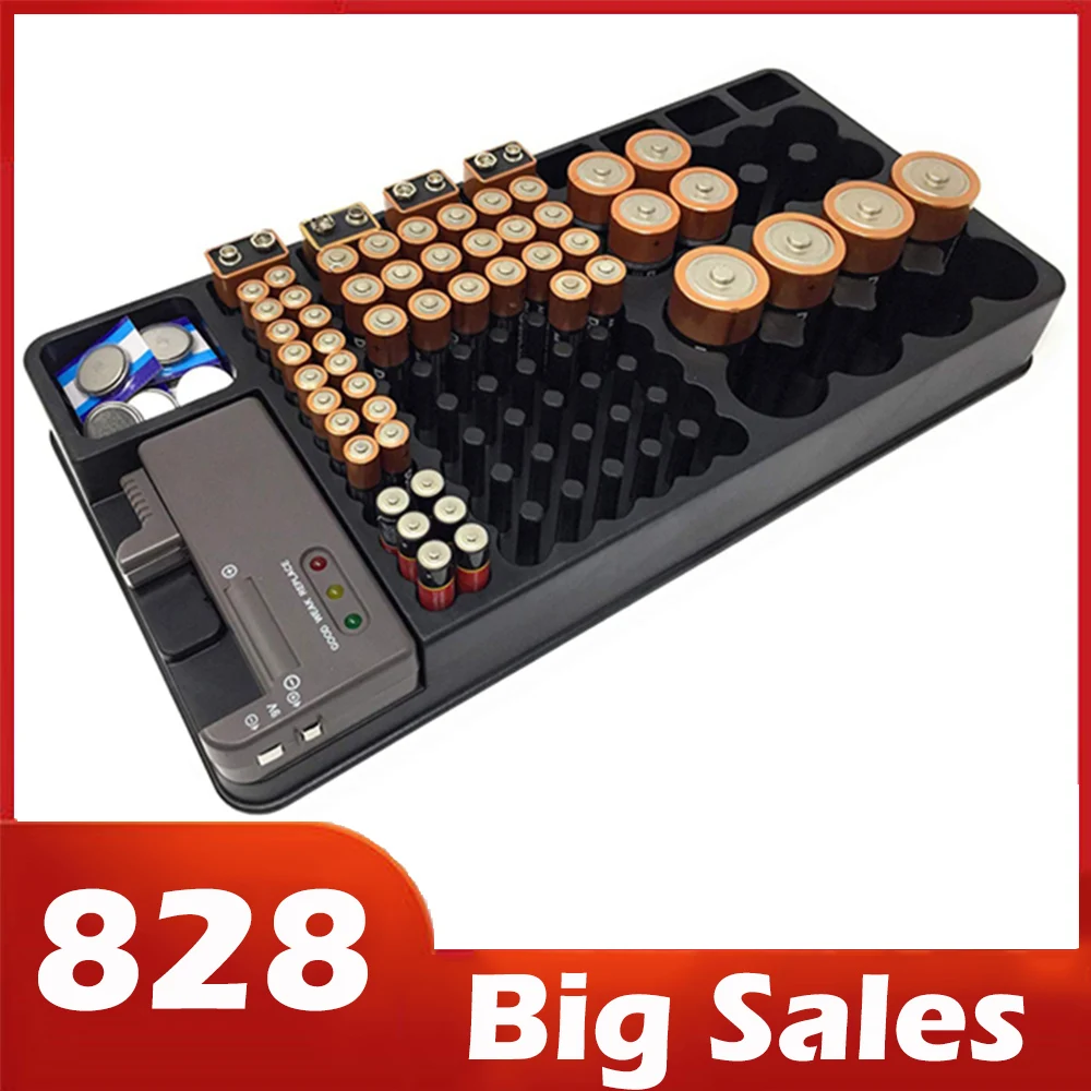 Держатель органайзера для хранения батареи с тестером Чехол подставка