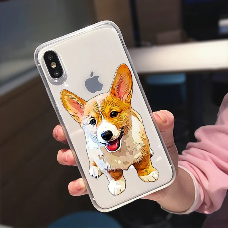 Телефонные чехлы Corgi для iPhone 12 11 Pro Max X XR XS 8 7 6 6S Plus мини чехол мягкие силиконовые на