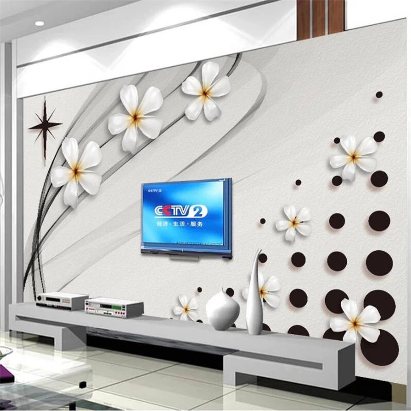 Wellyu на заказ Настенные обои для стен спальни 3d черно-белые модные керамические