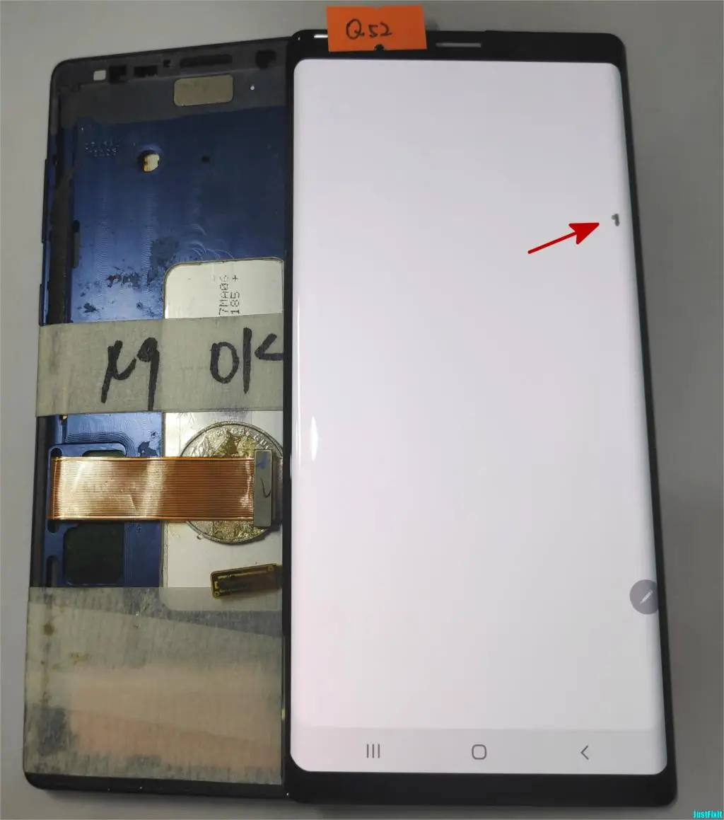 Q52 Для samsung Galaxy Note 9 ЖК-дисплей кодирующий преобразователь сенсорного экрана в сборе N960 N960F N960D N960DS ЖК-дисплей с дефектом - Цвет: Q52