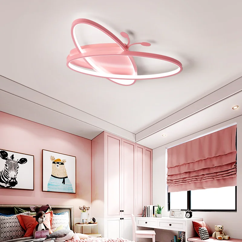 

Home Modern LED Bedroom ceiling chandeliers for Children's toy room Creative personality blue pink kid room chandelier lights