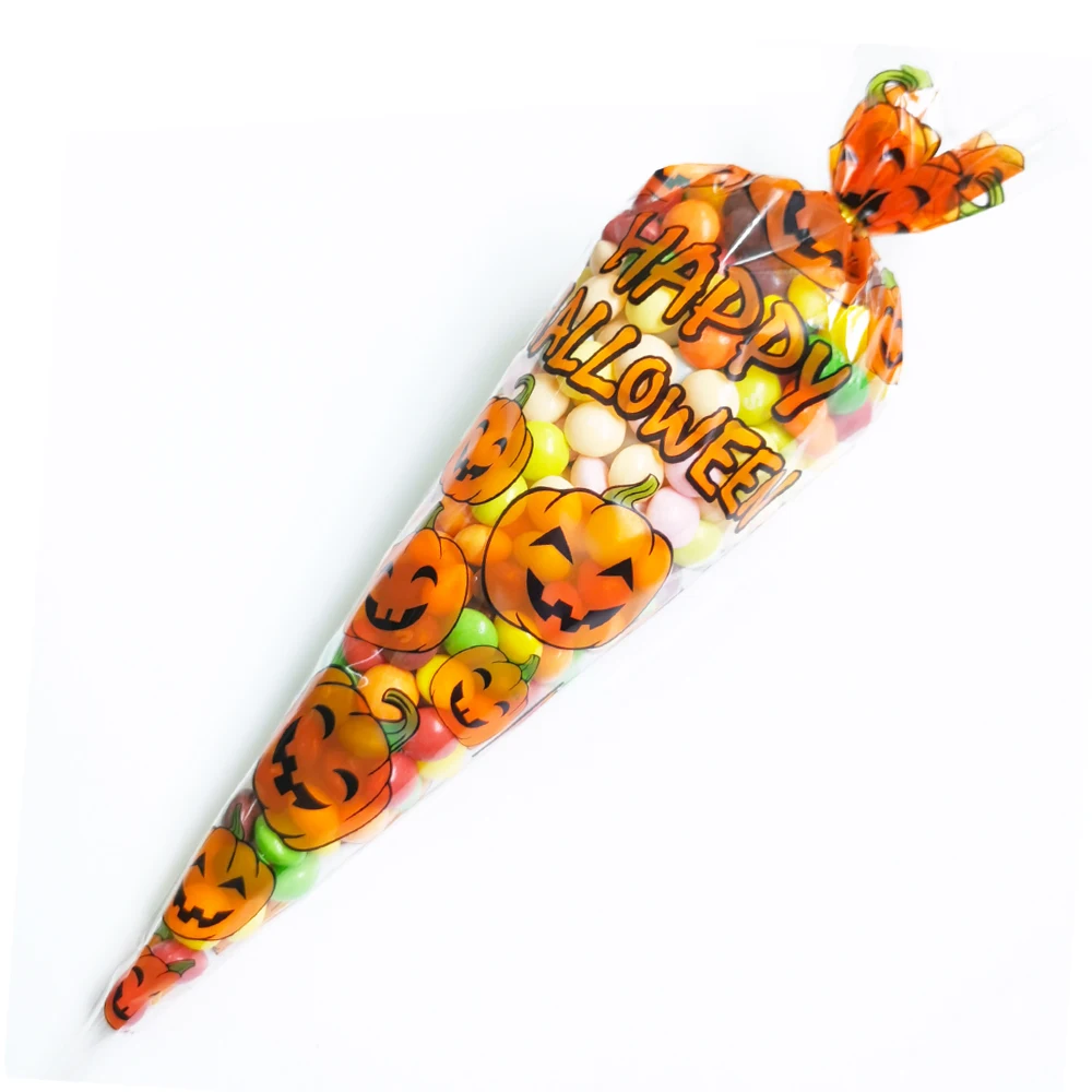 Пакеты для конфет треугольной формы в форме тыквы летучей мыши конусные мешки 50