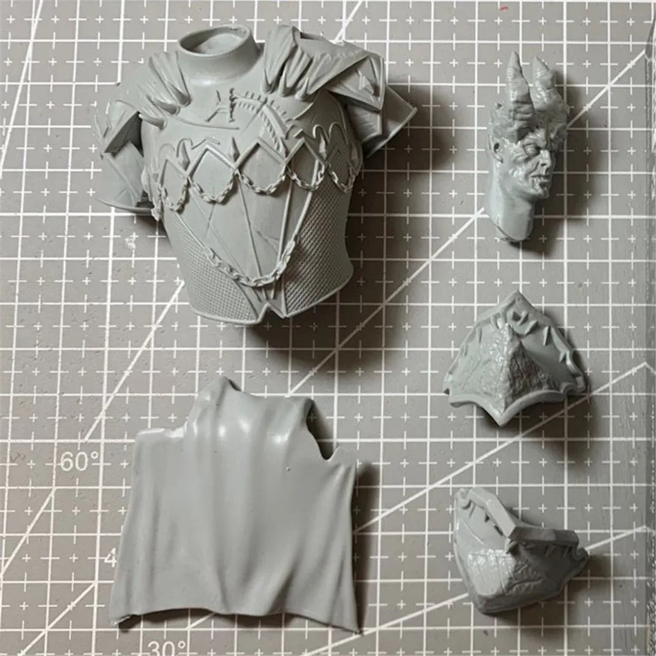 Sci-Fi Ox Horn Warrior Bust полимерная фигура 1/12 диаграмма масштабной модели набор из смолы