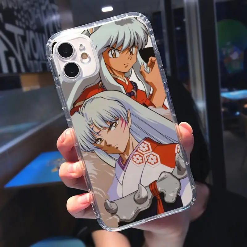 

Inuyasha Sesshoumaru Higurashi Kagome Phone Case Transparent for iPhone 11 12 mini pro XS MAX 8 7 6 6S Plus X 5S SE 2020 XR