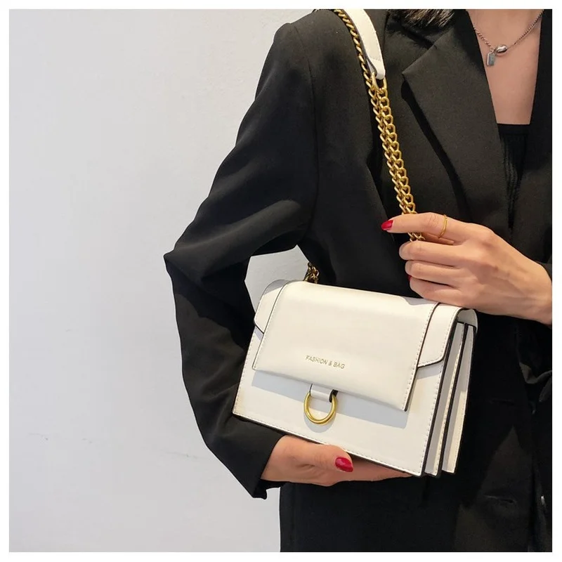 

High Quality Korean Ladies Small Square Bag 2021 Korean Fashion Net Red Chain Shoulder Bag Hot Selling Diagonal Small Square Bag