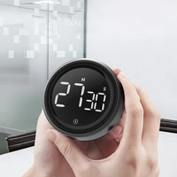 led multi function digital timer students study electronic alarm clock home kitchen large screen cooking magnetic countdown