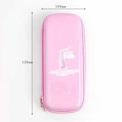 Unicorn-small EVA Kawaii школьный пенал большой футляр для хранения ручки для девочек и мальчиков Милая коробка с канцелярскими принадлежностями комплект коробка художественные принадлежности - Цвет: Unicorn-small