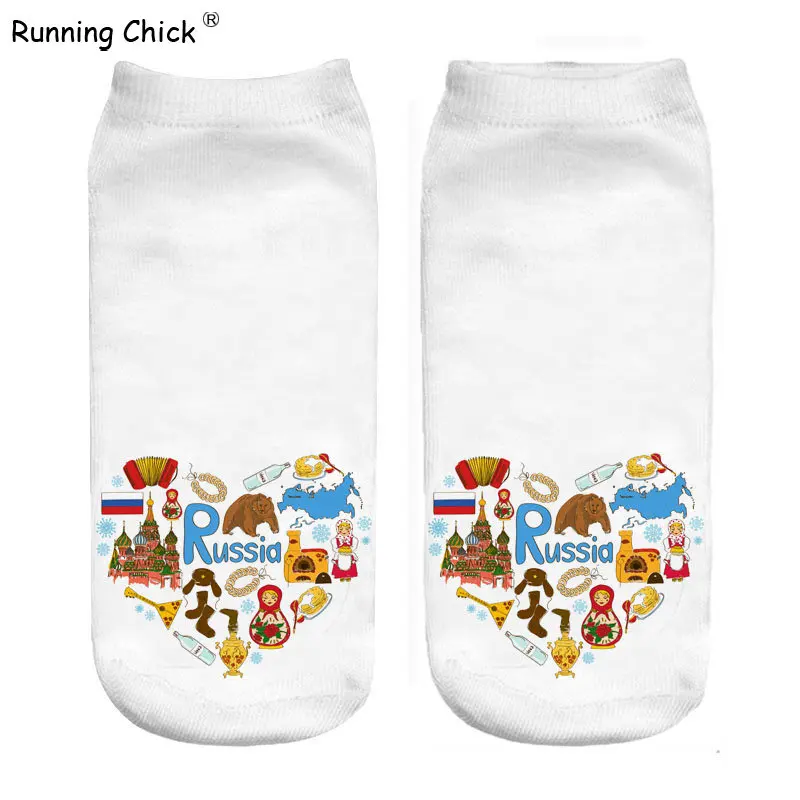 

Бег цыпленок Россия Любовь 3d печати Dropship поставщиков Носки оптовая продажа