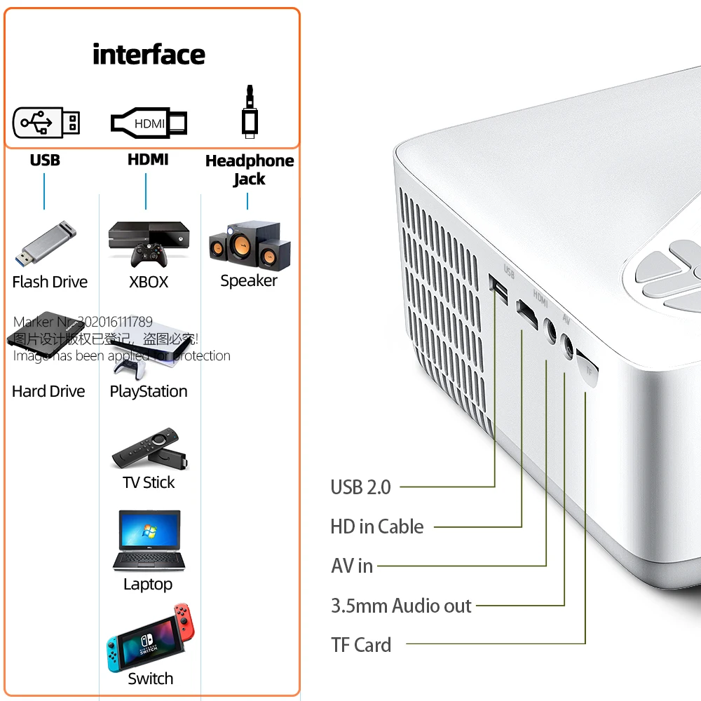 AUN AKEY8 latest LED projector 4K 1080p video Android 9 home theater mini TV beam for mobile | Электроника