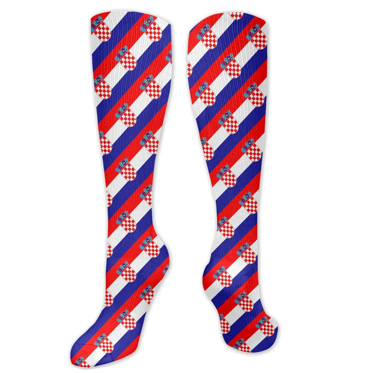 

Flag Of Croatia Zastava Hrvatske Compression Socks For Women Men Plus Size Wide Calf For Nurses Running Athletic