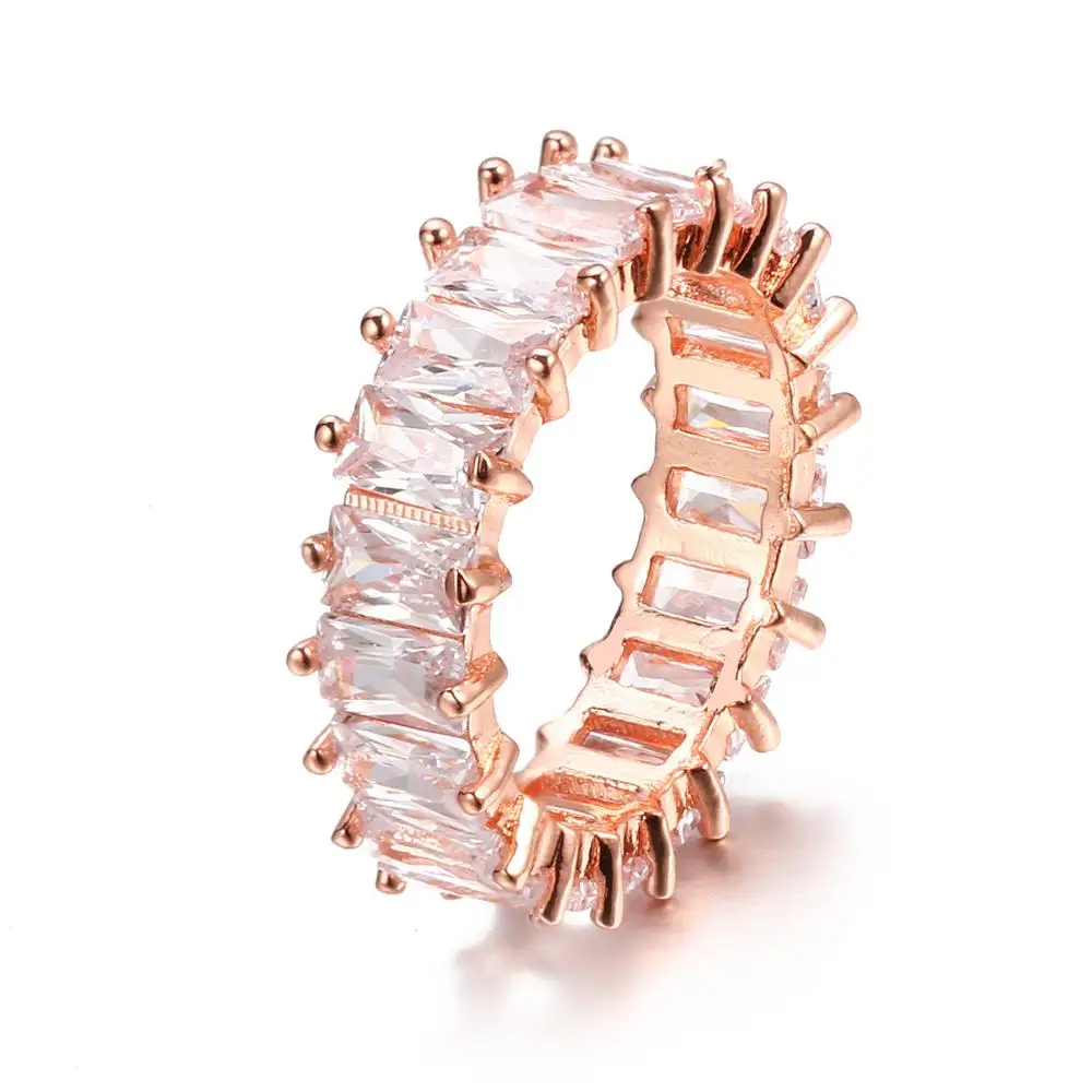 

all-match popular Fashion square zircon ring Men's Women's rings trendy inlaid rhinestone men's ring Simple 2020 fashion jewelry